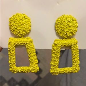 Neon Yellow earrings